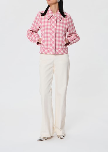 Blouson rose en vichy Beatrice Tara Jarmon seconde main photo 1