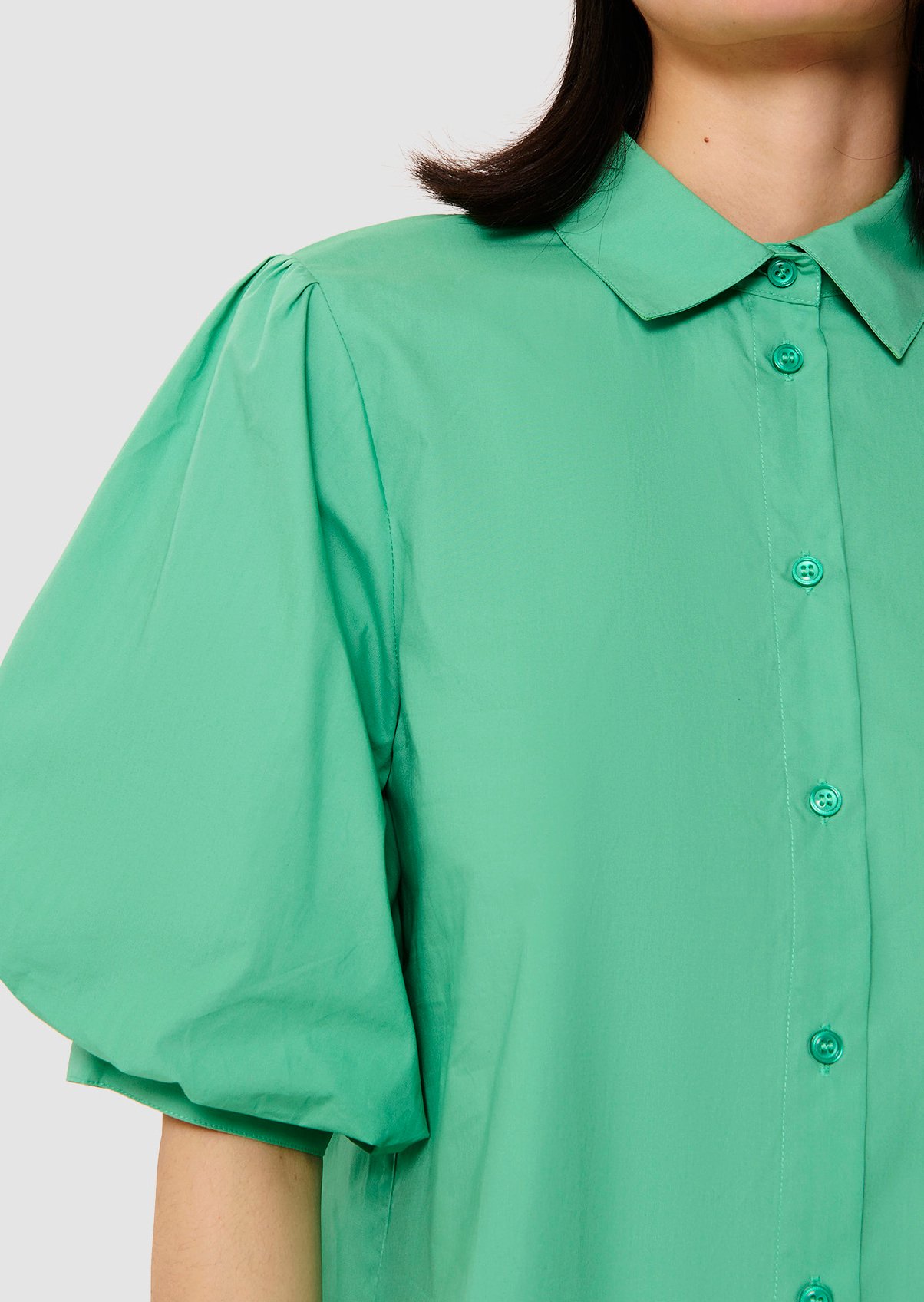 Chemise verte en popeline Calypso Tara Jarmon seconde main photo 3