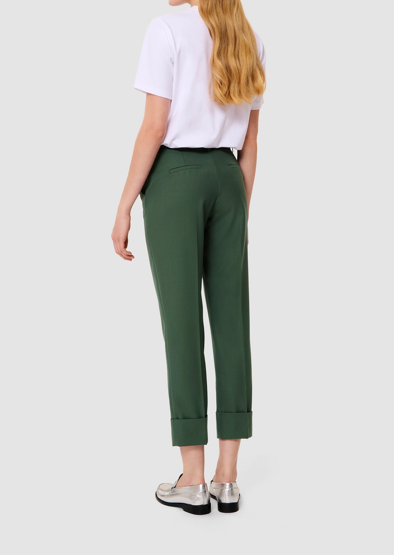 Pantalon vert en laine tailleur Philippa Tara Jarmon seconde main photo 6