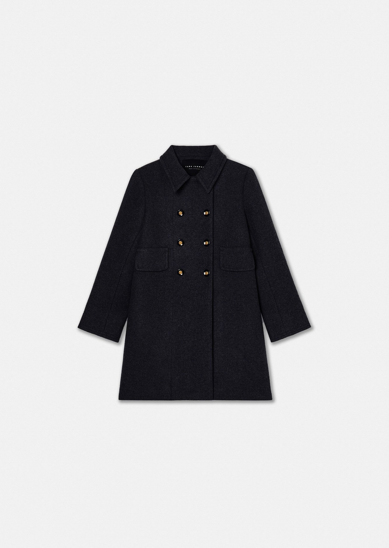Manteau en drap caban bleu nuit Marceau Tara Jarmon seconde main photo 1