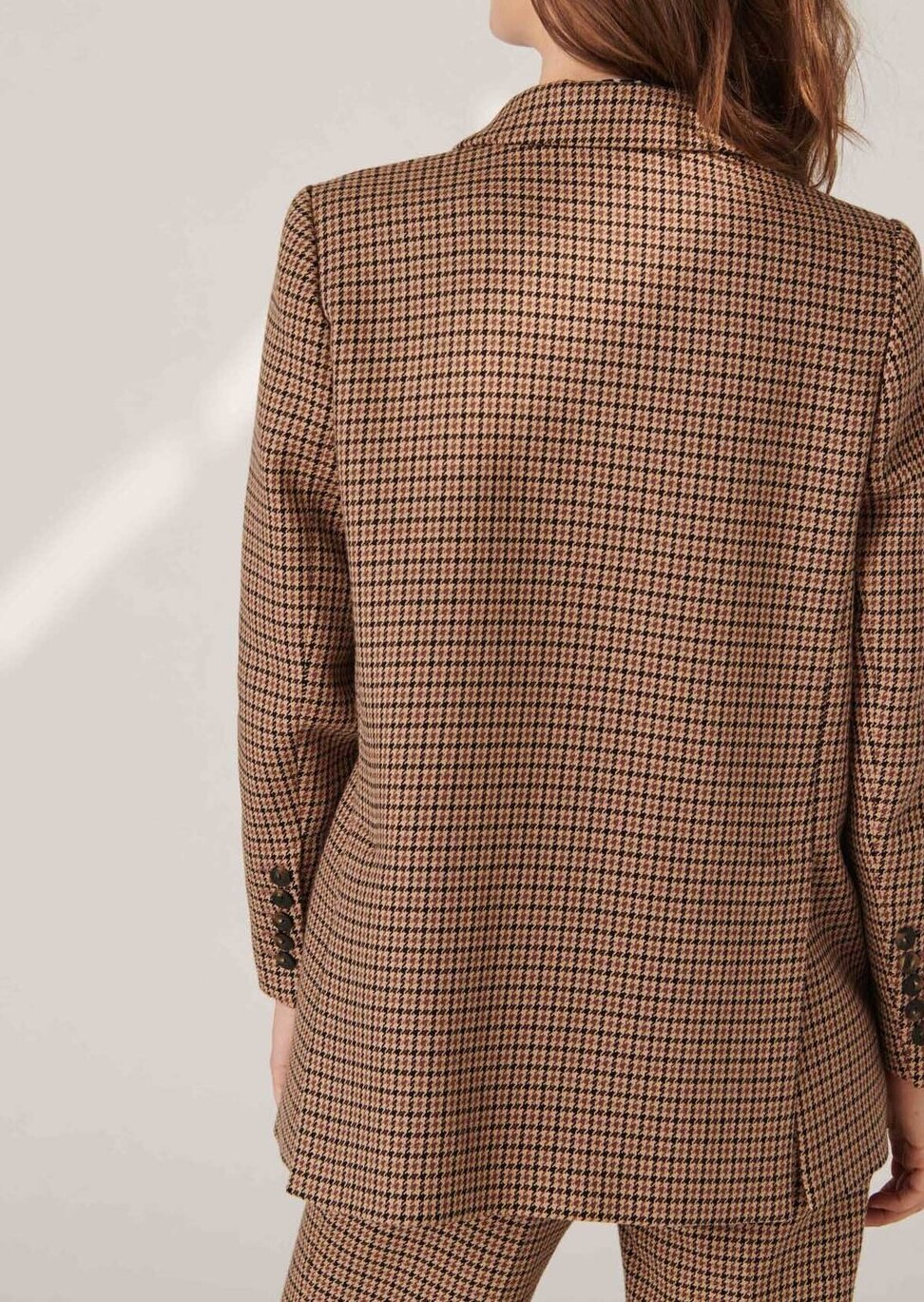 Veste de tailleur Valiera en pied-de-coq sable Tara Jarmon seconde main photo 5