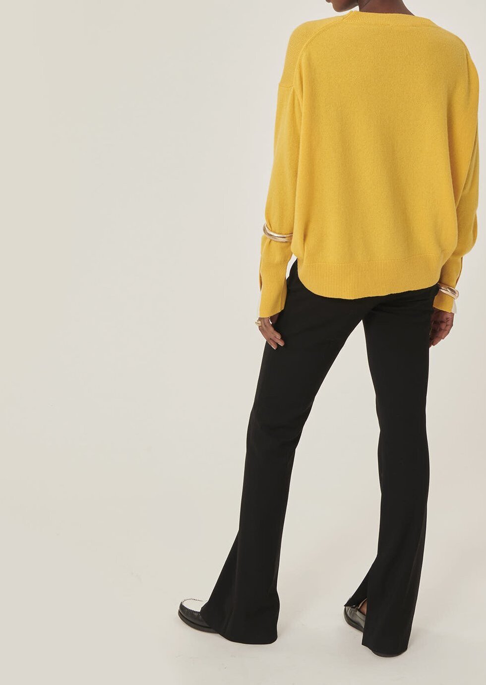 Pull Portobello jaune en cachemire Tara Jarmon seconde main photo 6