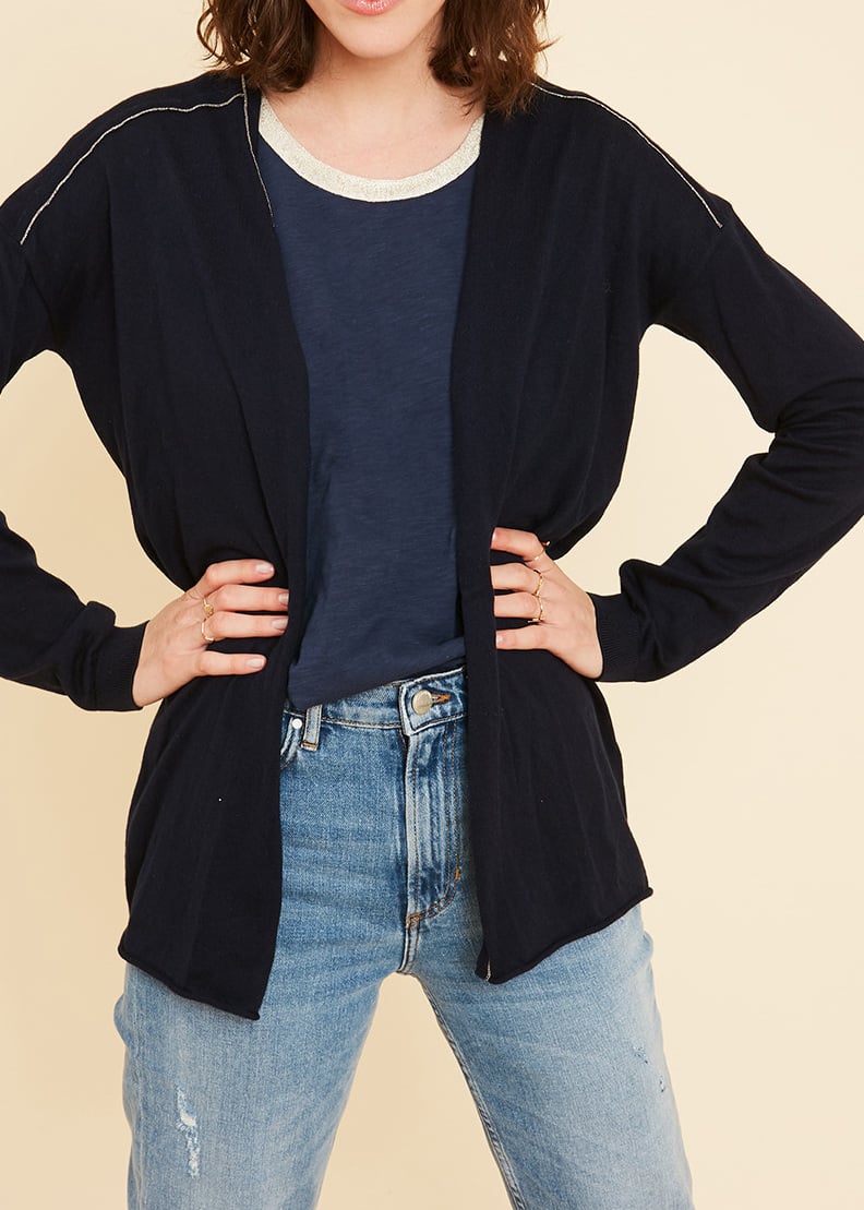 Globe Gilet Ouvert Mi Long Chaine Metal Col Epaule - Globe Gilet Sud Express seconde main photo 3