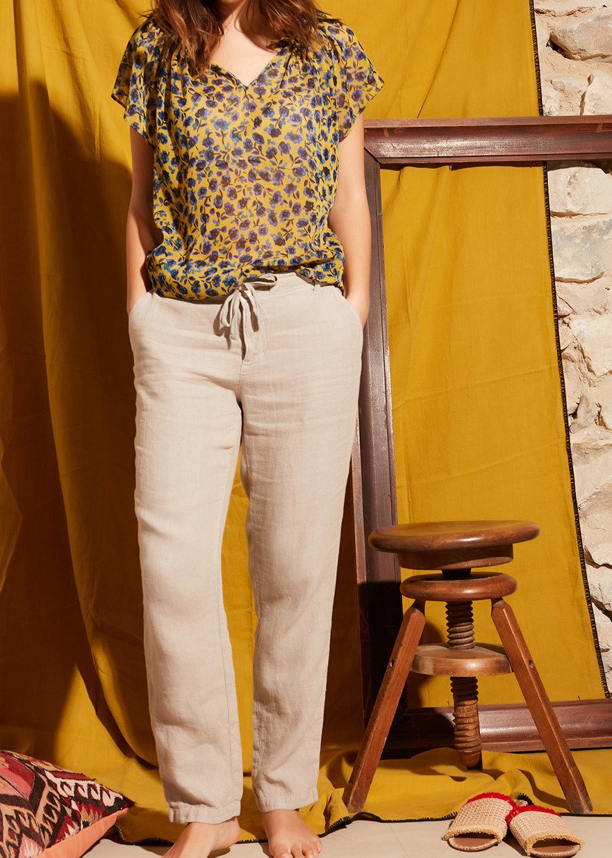 Pisang - Pantalon En Lin Sud Express seconde main photo 3