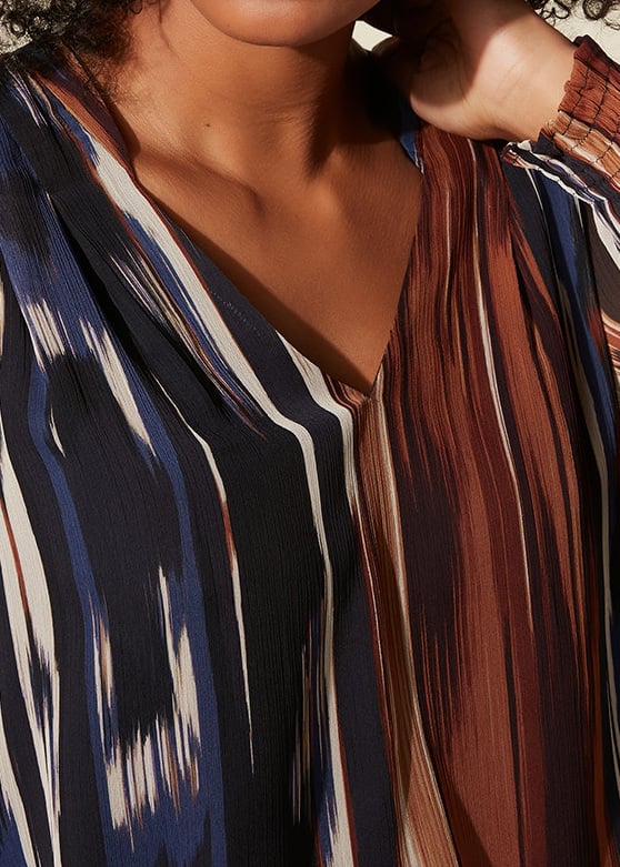 Travis Top Ml Col V Print Sunset - Travis Top Sud Express seconde main photo 3