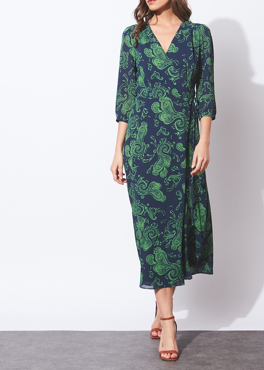 Rabia - Robe Portefeuille À Imprimé Sud Express seconde main photo 2