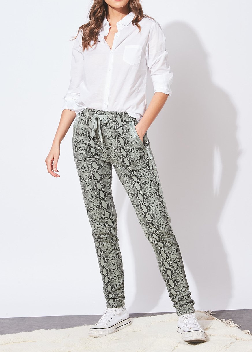 Python - Pantalon Casual À Imprimé Python Sud Express seconde main photo 1