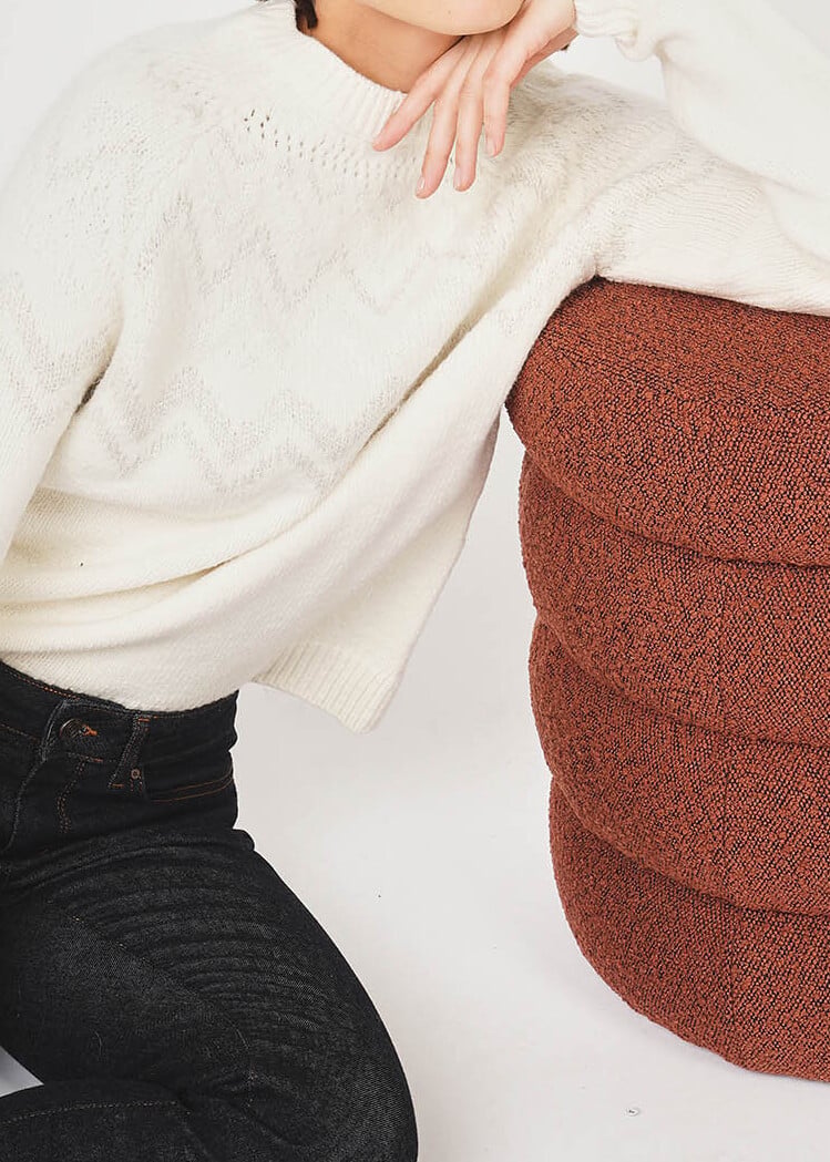 Mhilary - Pull Col Rond Avec Motif Jacquard Sud Express seconde main photo 3