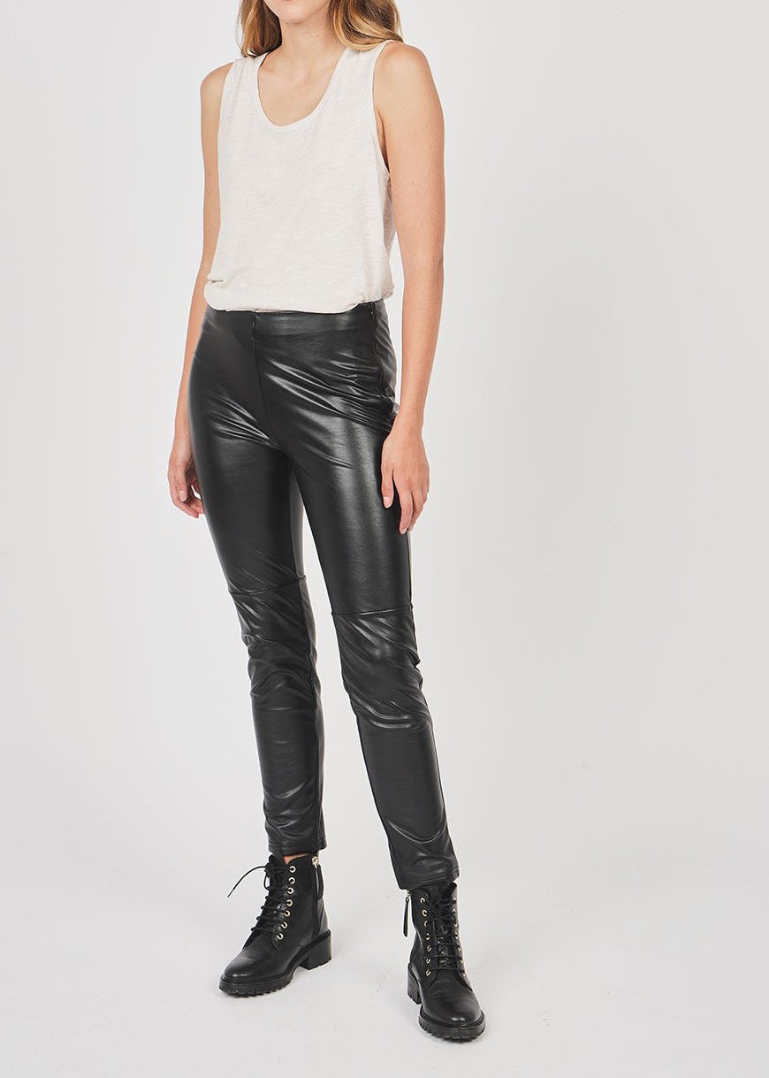 Pawel - Jegging En Faux Cuir Avec Zip Invisible Sud Express seconde main photo 3