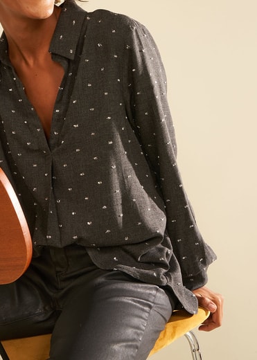 Tarano - Blouse À Col V Et Plumetis Lurex Sud Express seconde main photo 1
