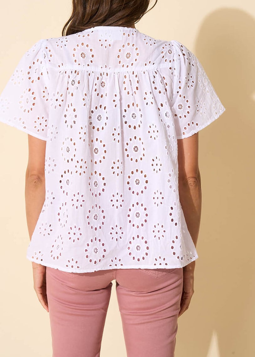 Tagara - Top En Broderie Anglaise Sud Express seconde main photo 5