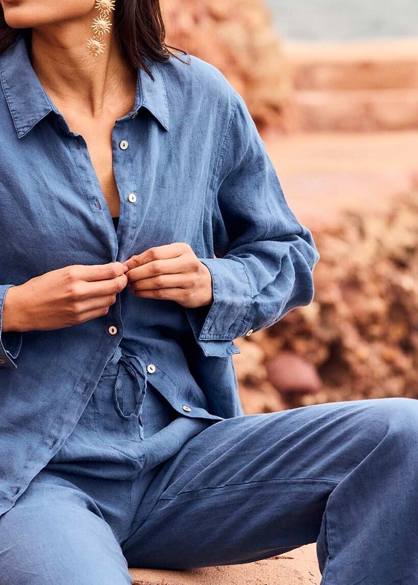 Cajaba - Chemise Oversize En Lin Sud Express seconde main photo 1
