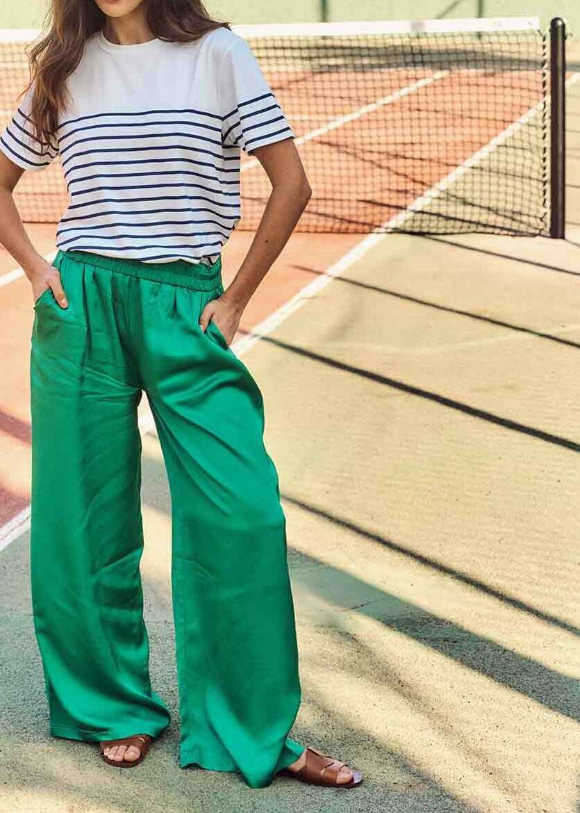 Parocky - Pantalon Large En Satin Sud Express seconde main photo 3