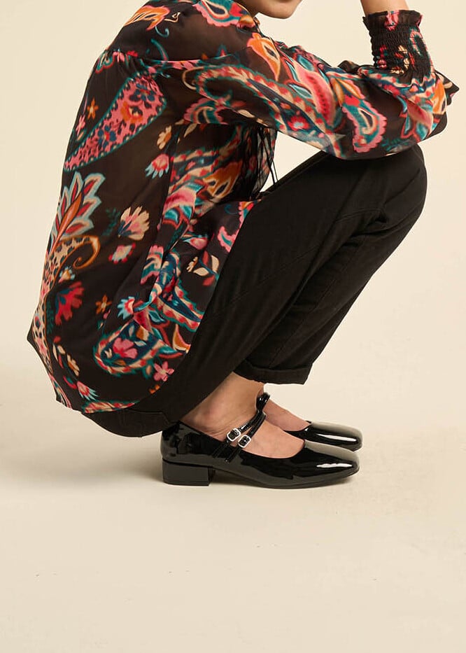 Tashemir - Blouse Imprimée Avec Détails Plissés Sud Express seconde main photo 7