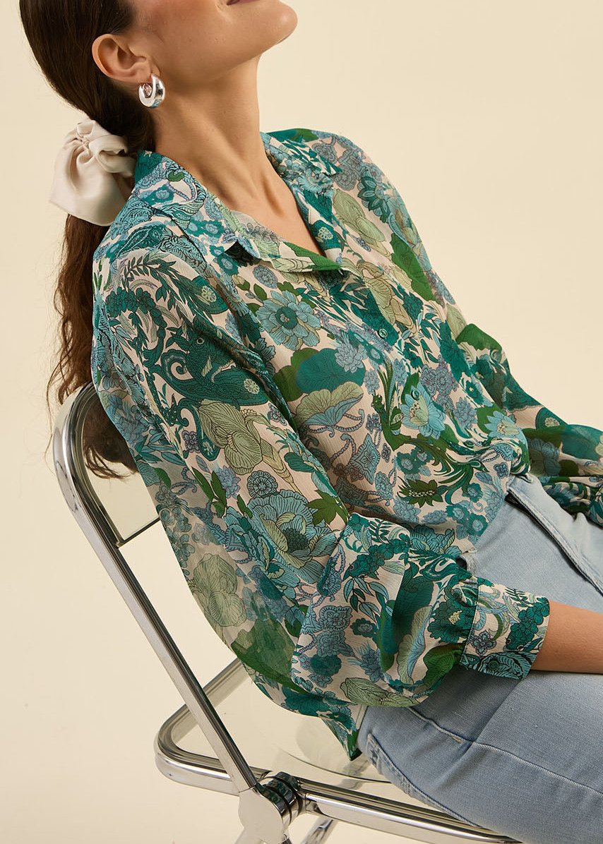 CALYA  -  Chemise imprimé fleuri Sud Express seconde main photo 3