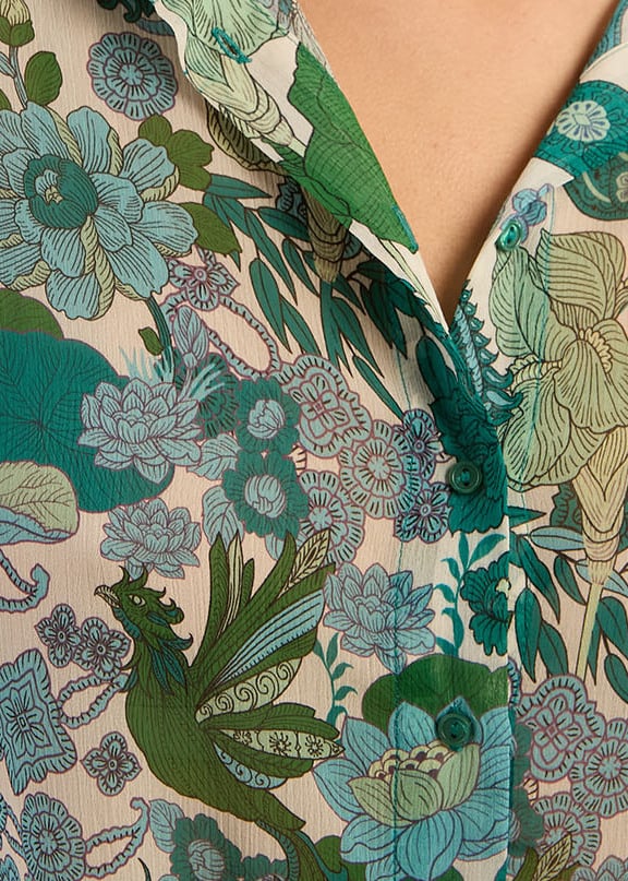 CALYA  -  Chemise imprimé fleuri Sud Express seconde main photo 4