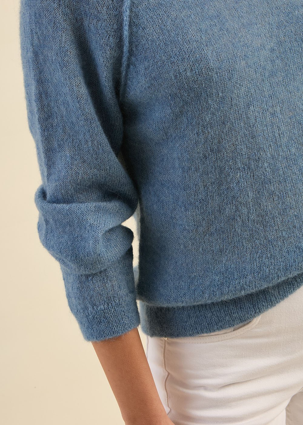 MARTINO  -  Pull col rond oversize en laine et alpaga Sud Express seconde main photo 7
