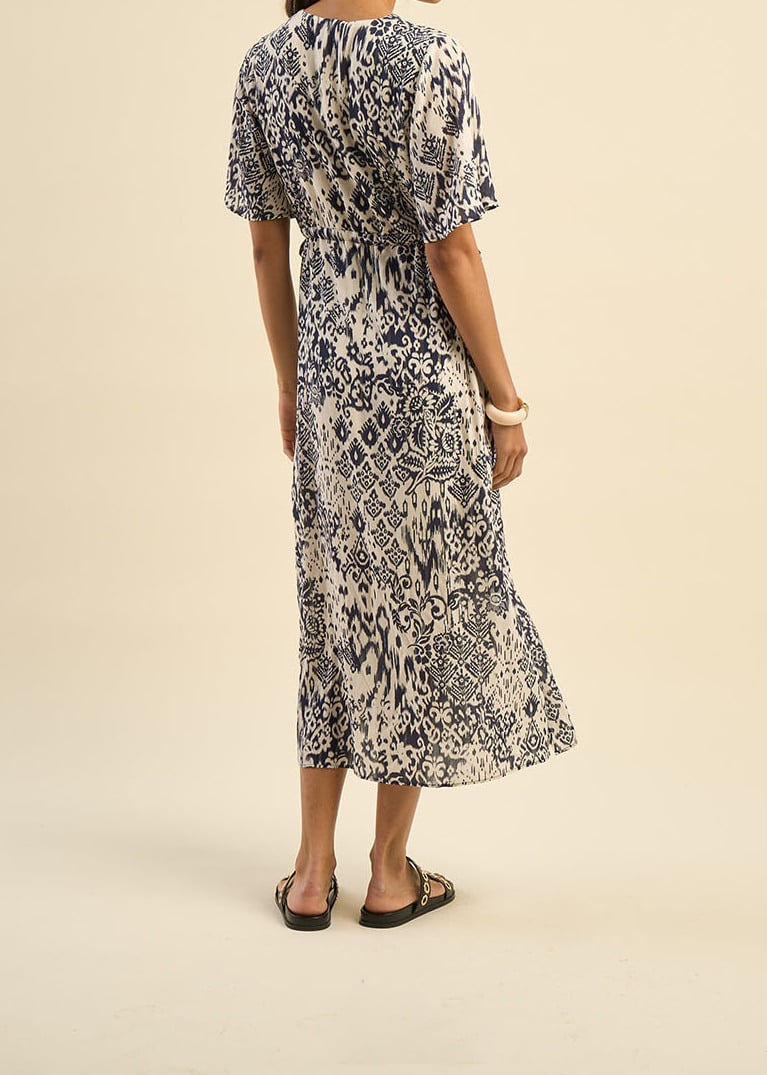 RIZAMA  -  Robe longue imprimée Ikat Sud Express seconde main photo 5