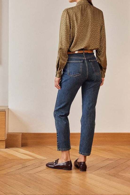 BLOUSE PALMYRE JACQUARD KAKI Balzac seconde main photo 5