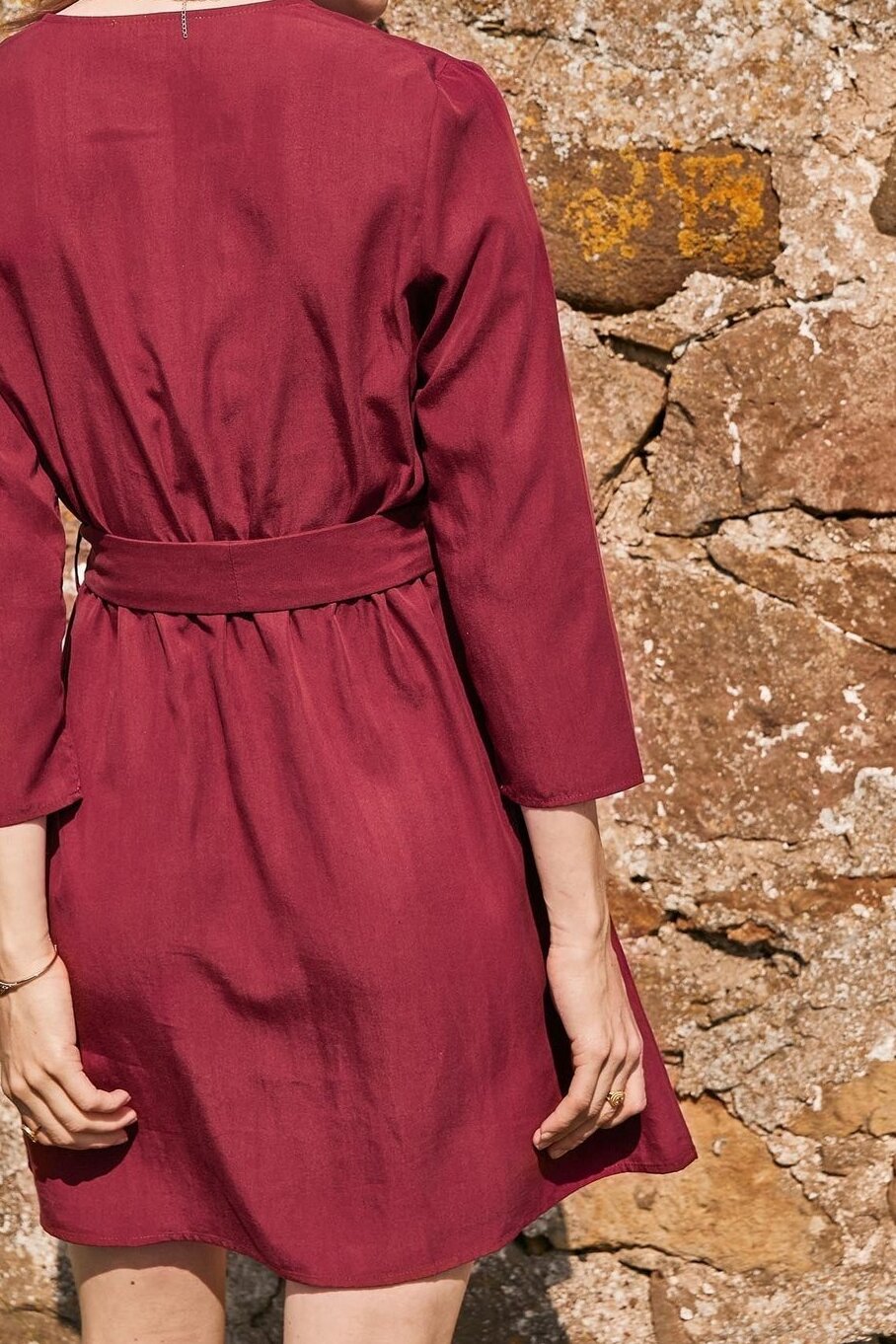 ROBE MARIBEL BORDEAUX Balzac seconde main photo 3