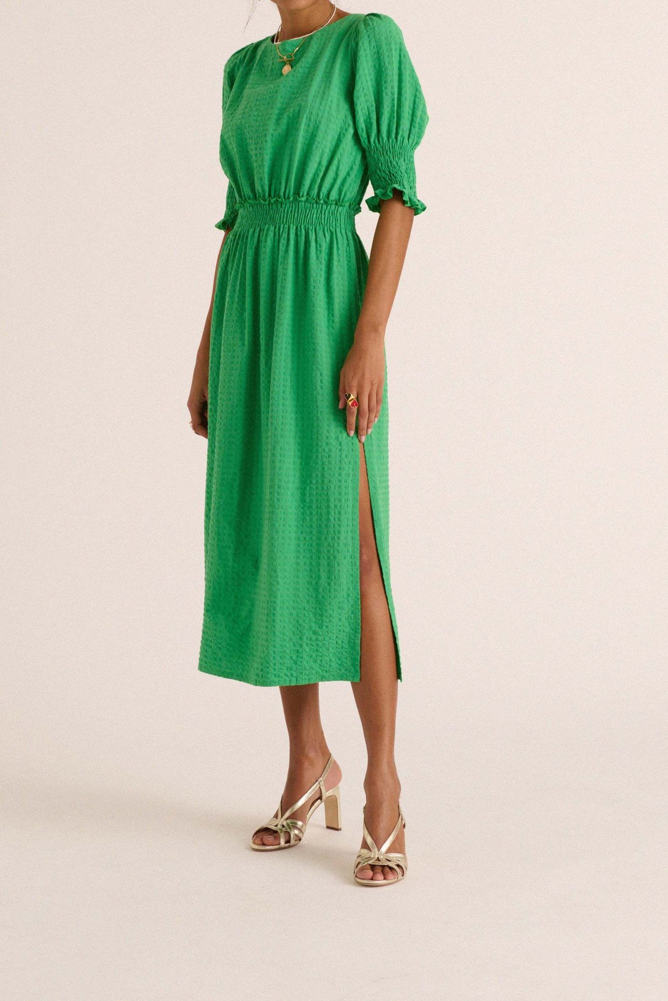 ROBE CÉLESTE VERT PELOUSE Balzac seconde main photo 2