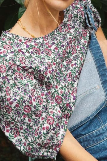 BLOUSE EXQUISE IMPRIMÉ AMOUR DE FLEURS Balzac seconde main photo 2