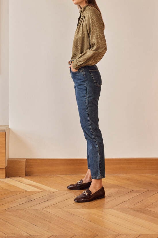 BLOUSE PALMYRE JACQUARD KAKI Balzac seconde main photo 4