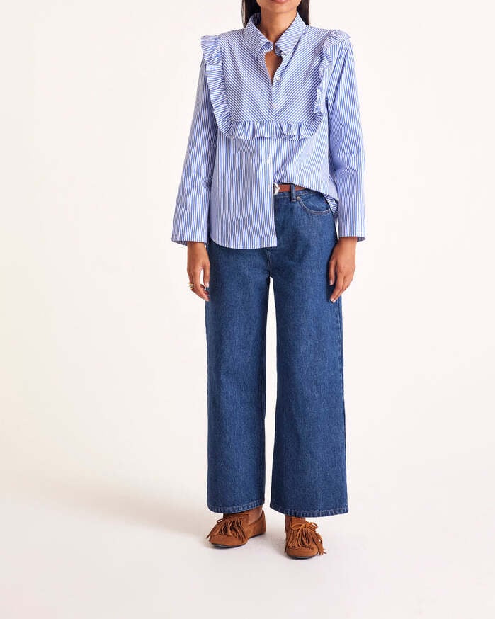 Photo produit BLOUSE CASSI RAYURES BLEU numéro 1