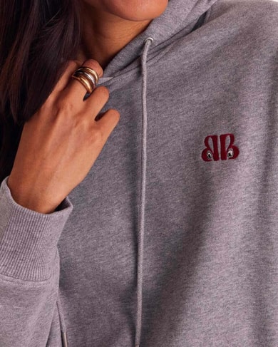 Sweat-shirt Aubin BP eyes gris chiné Balzac seconde main photo 2