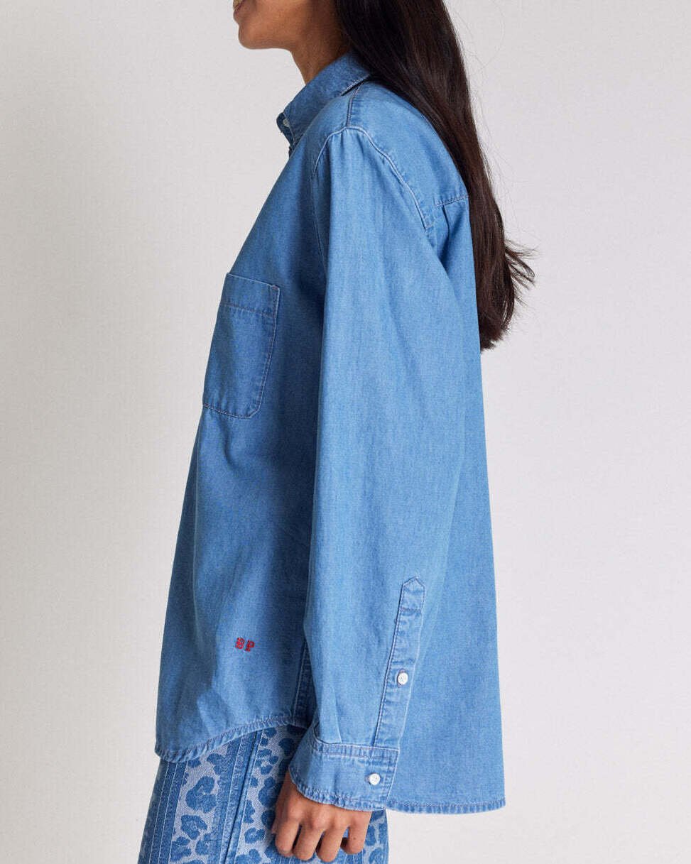 Chemise Anny bleu chambray Balzac seconde main photo 2