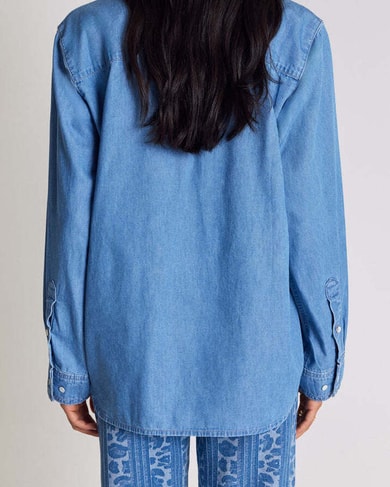Chemise Anny bleu chambray Balzac seconde main photo 2