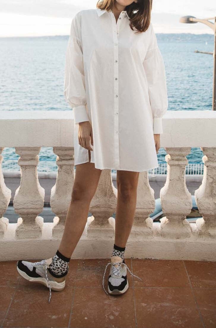 ROBE CHEMISE VOGUER BLANC NATUREL Balzac seconde main photo 4