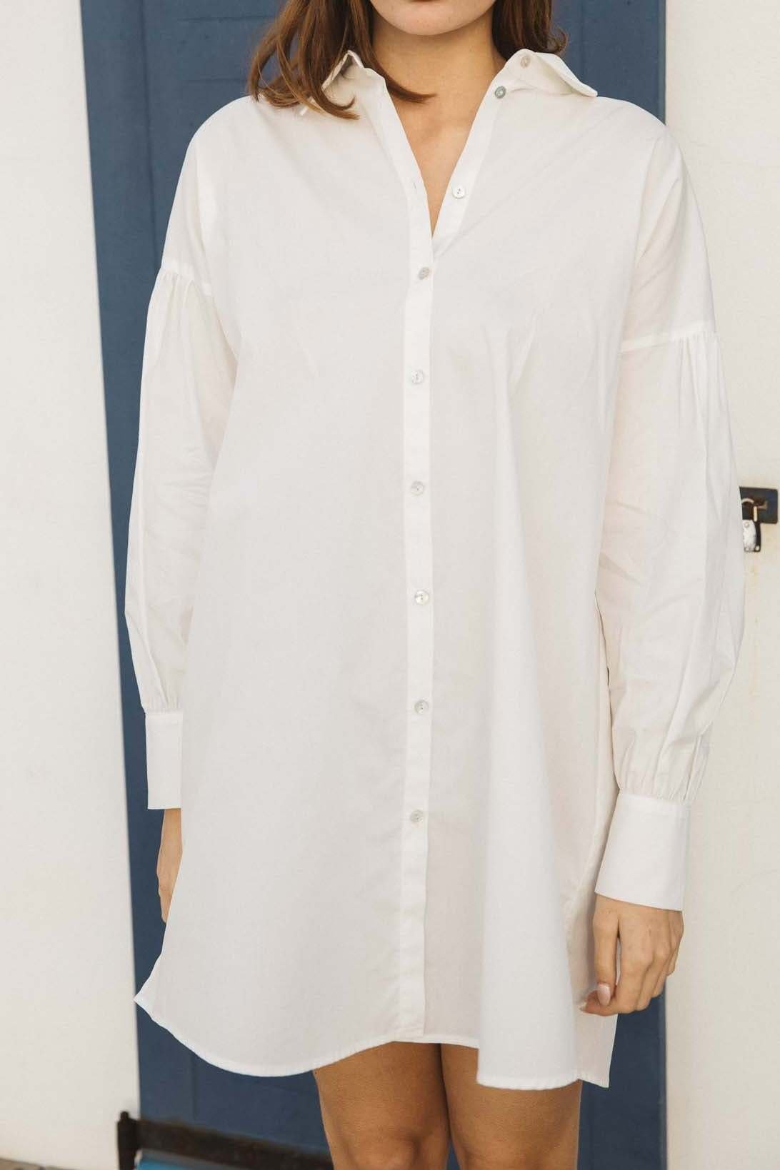 ROBE CHEMISE VOGUER BLANC NATUREL Balzac seconde main photo 3