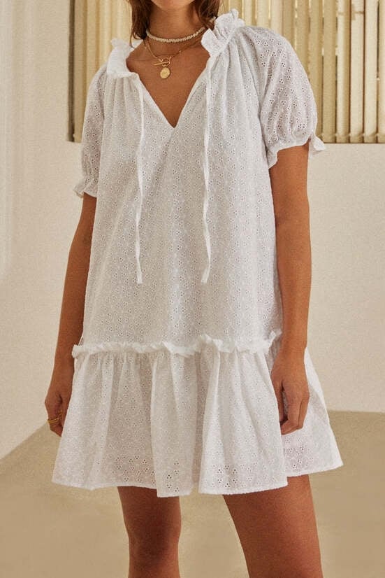 ROBE SORBET BLANC Balzac seconde main photo 3