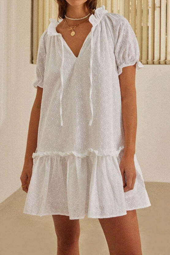 ROBE SORBET BLANC Balzac seconde main photo 3