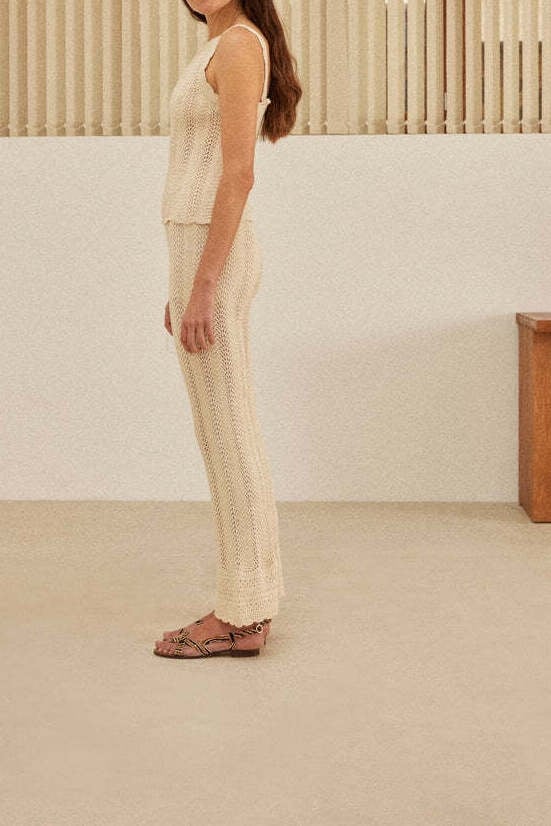 PANTALON MARBRE ÉCRU Balzac seconde main photo 2