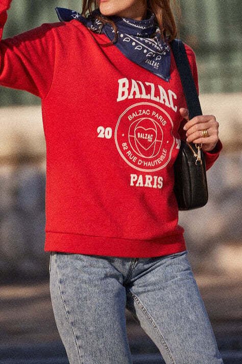 SWEAT-SHIRT HARLOW BP 2024 ROUGE Balzac seconde main photo 3