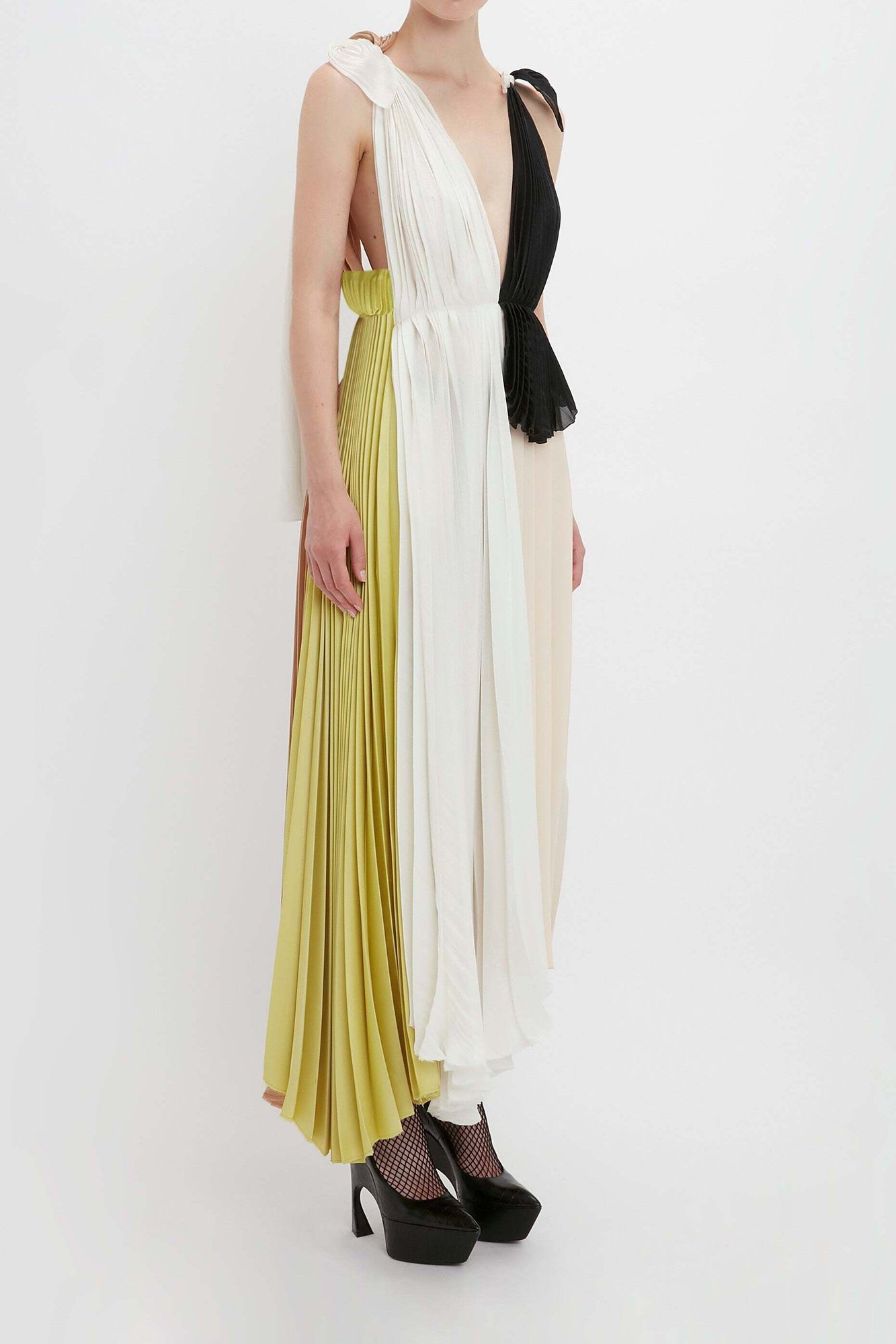 Asymmetric Pleated V-Neck Dress Victoria Beckham second-hand photo 4