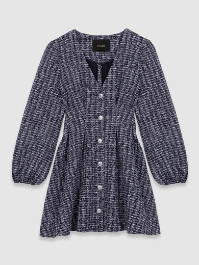 Robe courte en tweed Maje seconde main photo 1