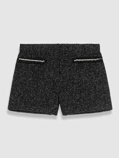 Short en tweed pailleté Maje seconde main photo 1