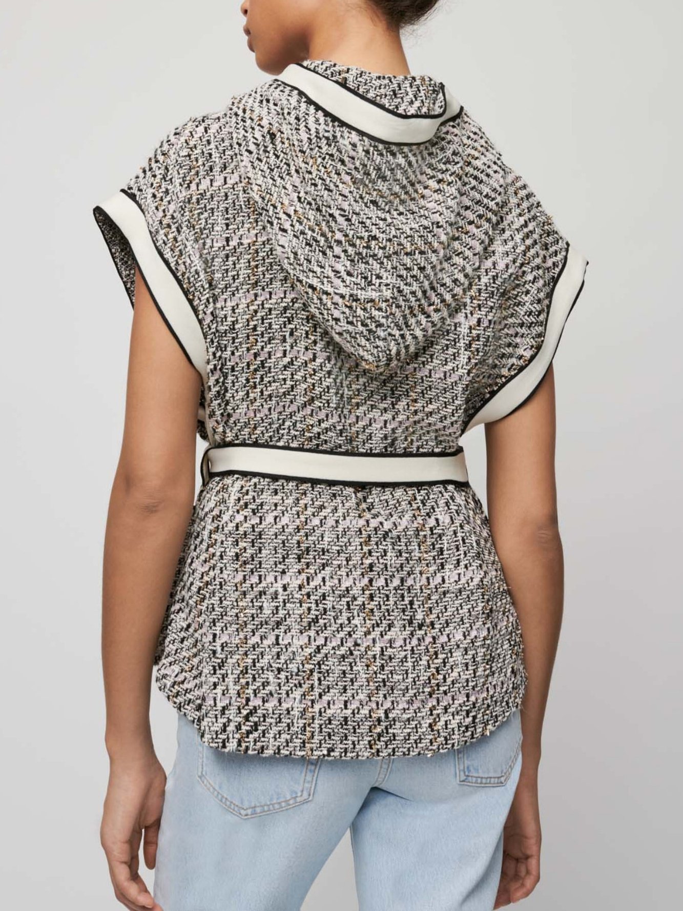 Tweed-style sleeveless jacket Maje second-hand photo 4