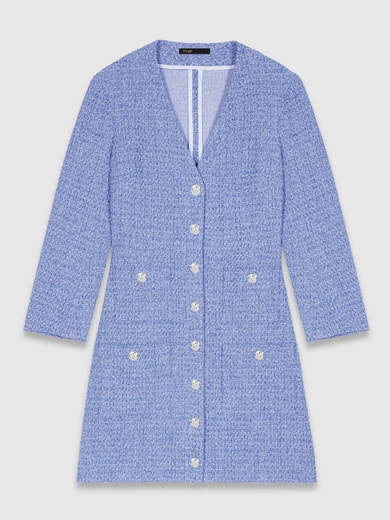 Robe courte en tweed Maje seconde main photo 1
