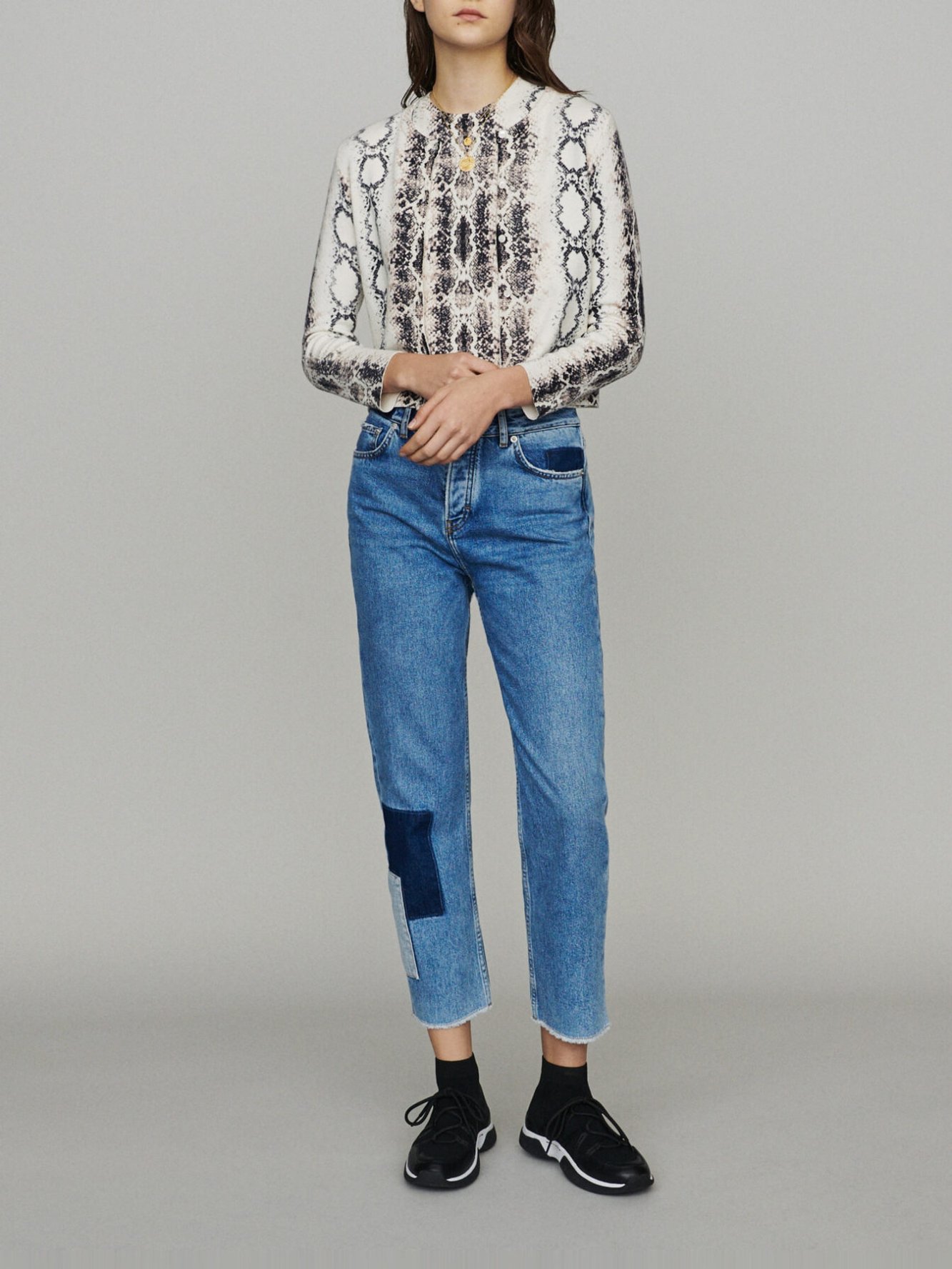 Short cardigan in python print Maje second-hand photo 5