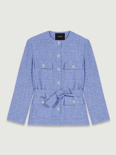 Veste ceinturée en tweed Maje seconde main photo 1