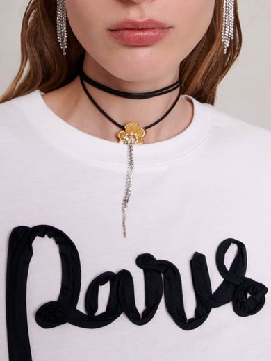 Tee-shirt en coton Maje seconde main photo 2