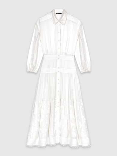 Robe longue en patchwork de coton Maje seconde main photo 1