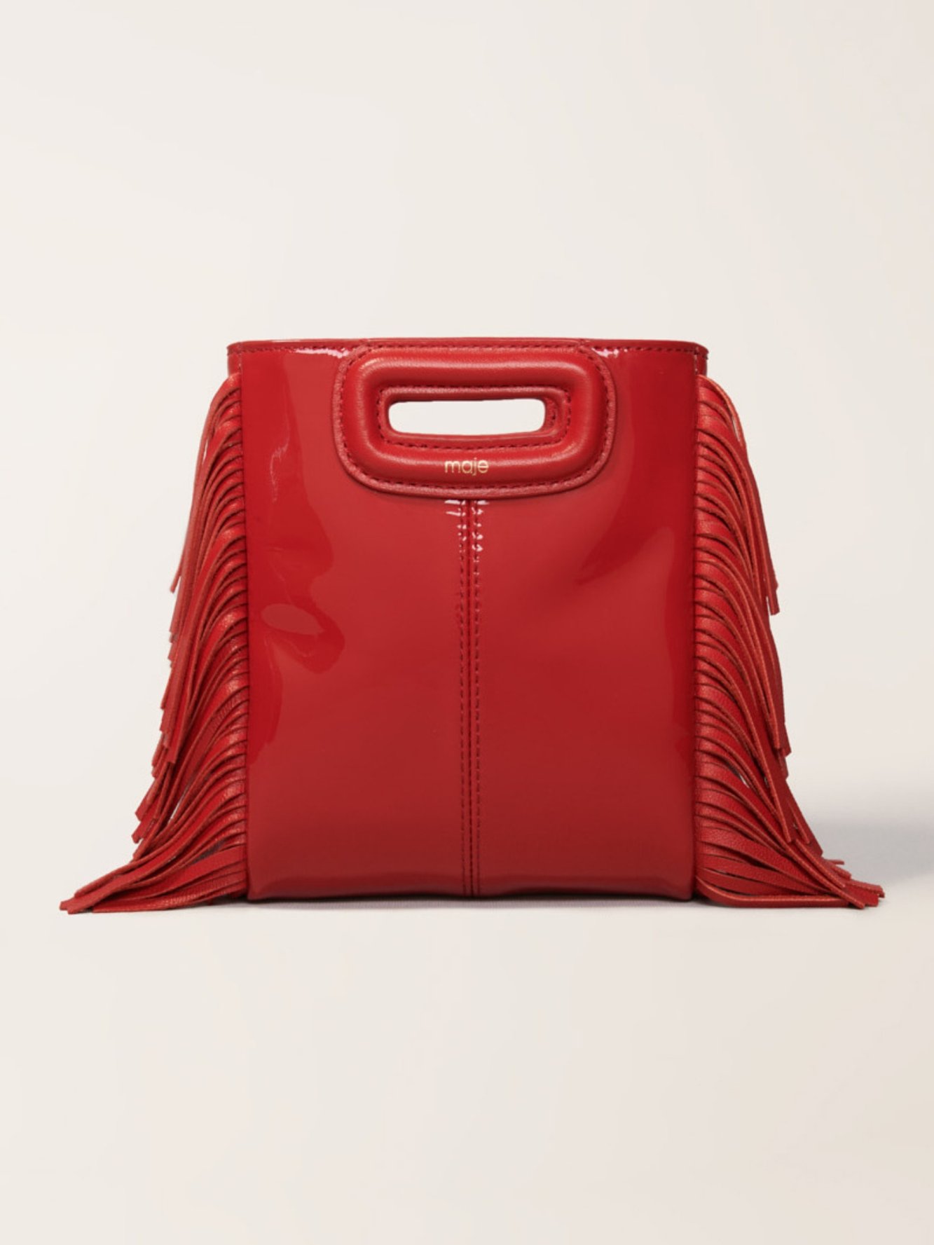 Sac M Mini en cuir verni Maje seconde main photo 1
