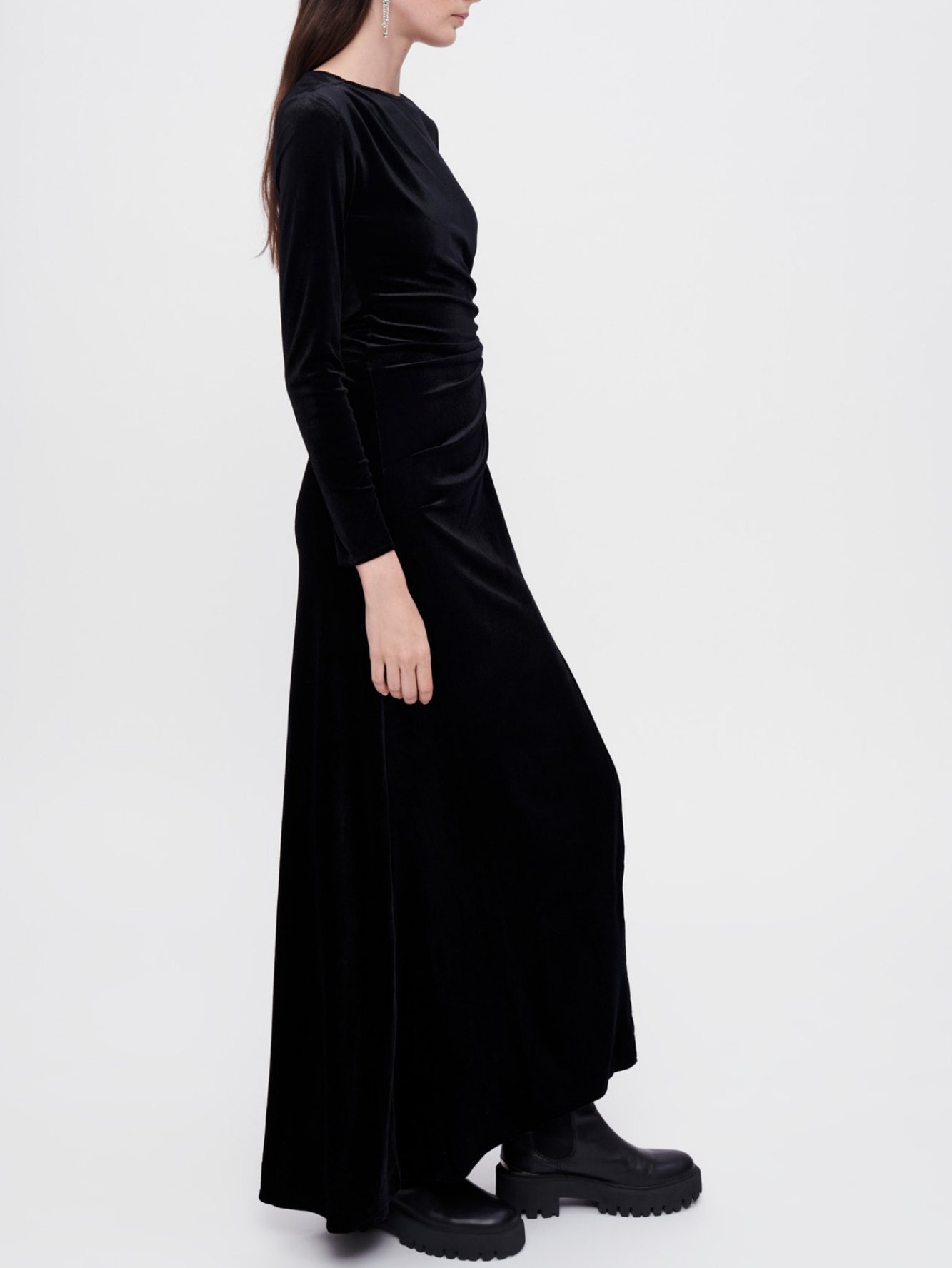 Velvet slit dress Maje second-hand photo 3