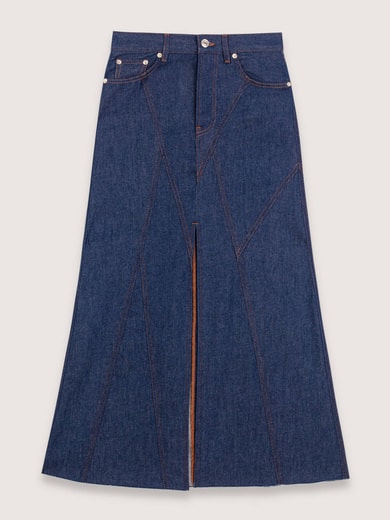 Jupe longue en denim Maje seconde main photo 1