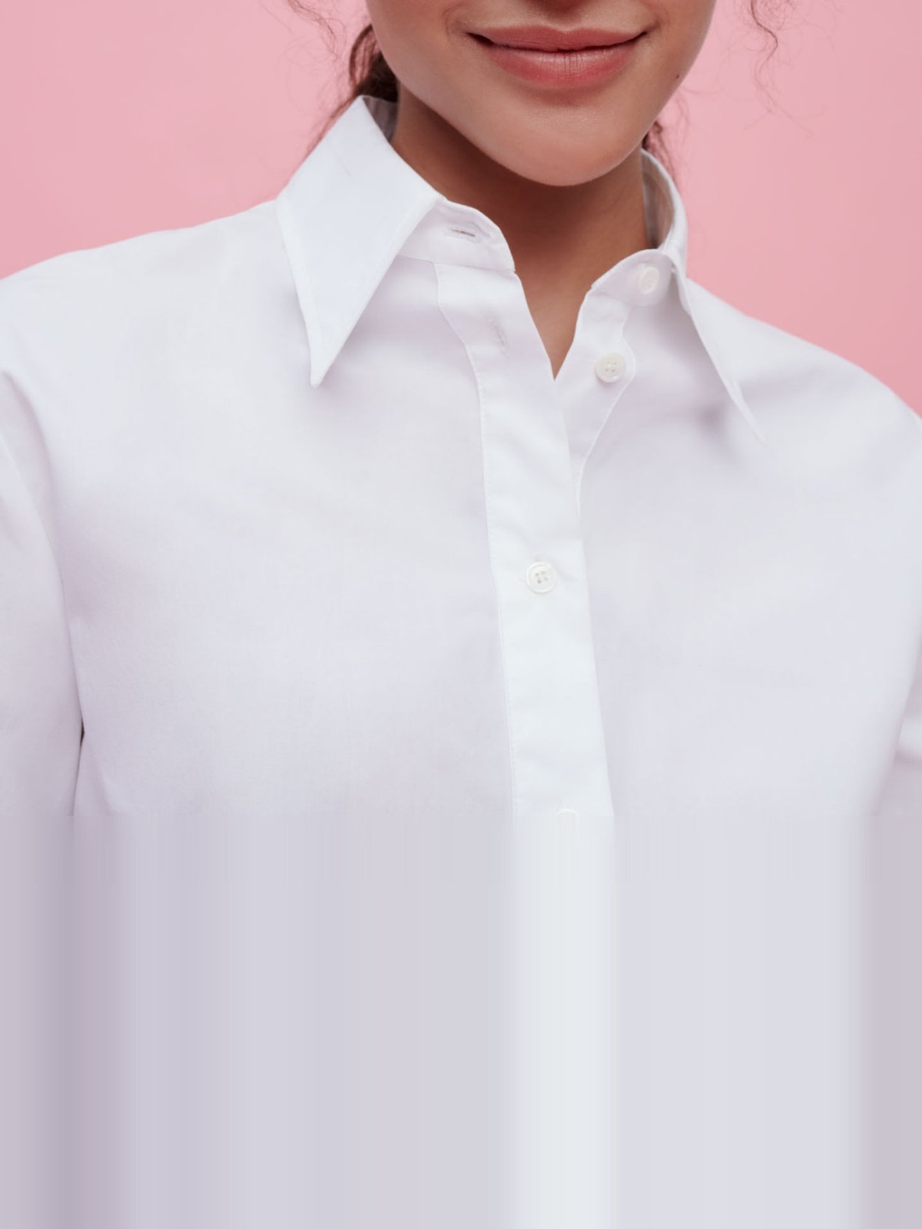 Cropped cotton poplin shirt Maje second-hand photo 4